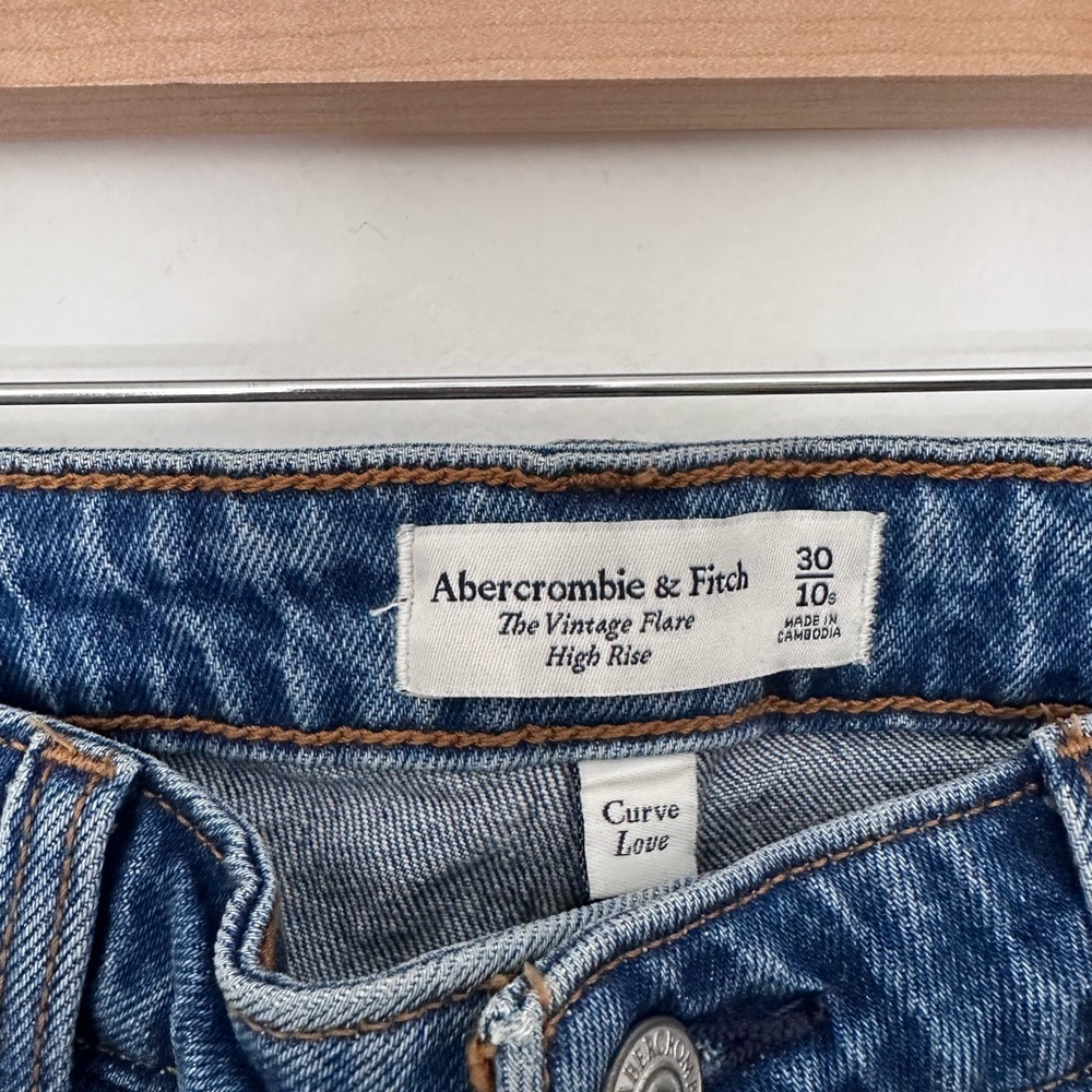 abercrombie vintage flare high rise jeans curve love line